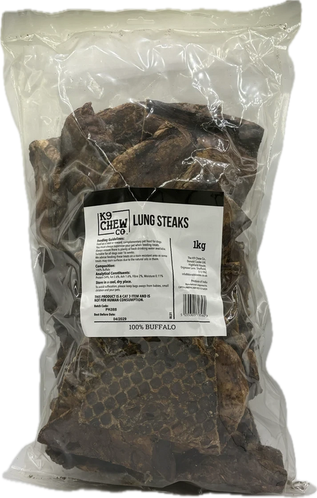 K9 Chew Lung Steaks 1kg K9 Chew 
