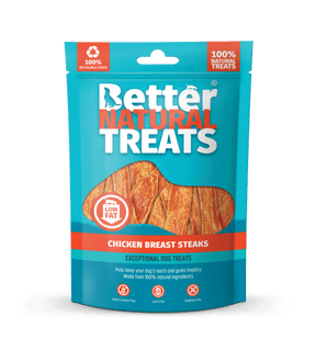 Better Natural Treats Chicken Breast Steaks 90g Better Natural Treats 