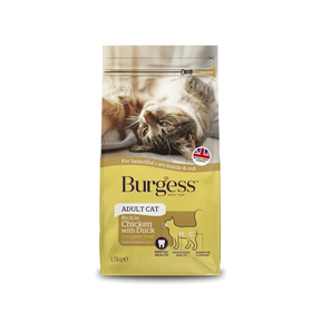 Burgess Chicken with Duck Adult Dry Cat Food 1.5kg Dry Cat Food Burgess 