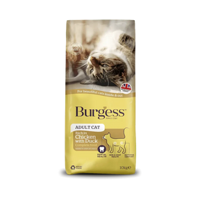 Burgess Chicken with Duck Adult Dry Cat Food 10kg Dry Cat Food Burgess 