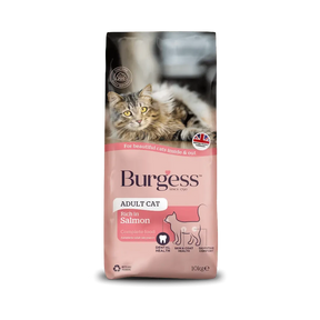 Burgess Rich in Salmon Adult Dry Cat Food 10kg Dry Cat Food Burgess 