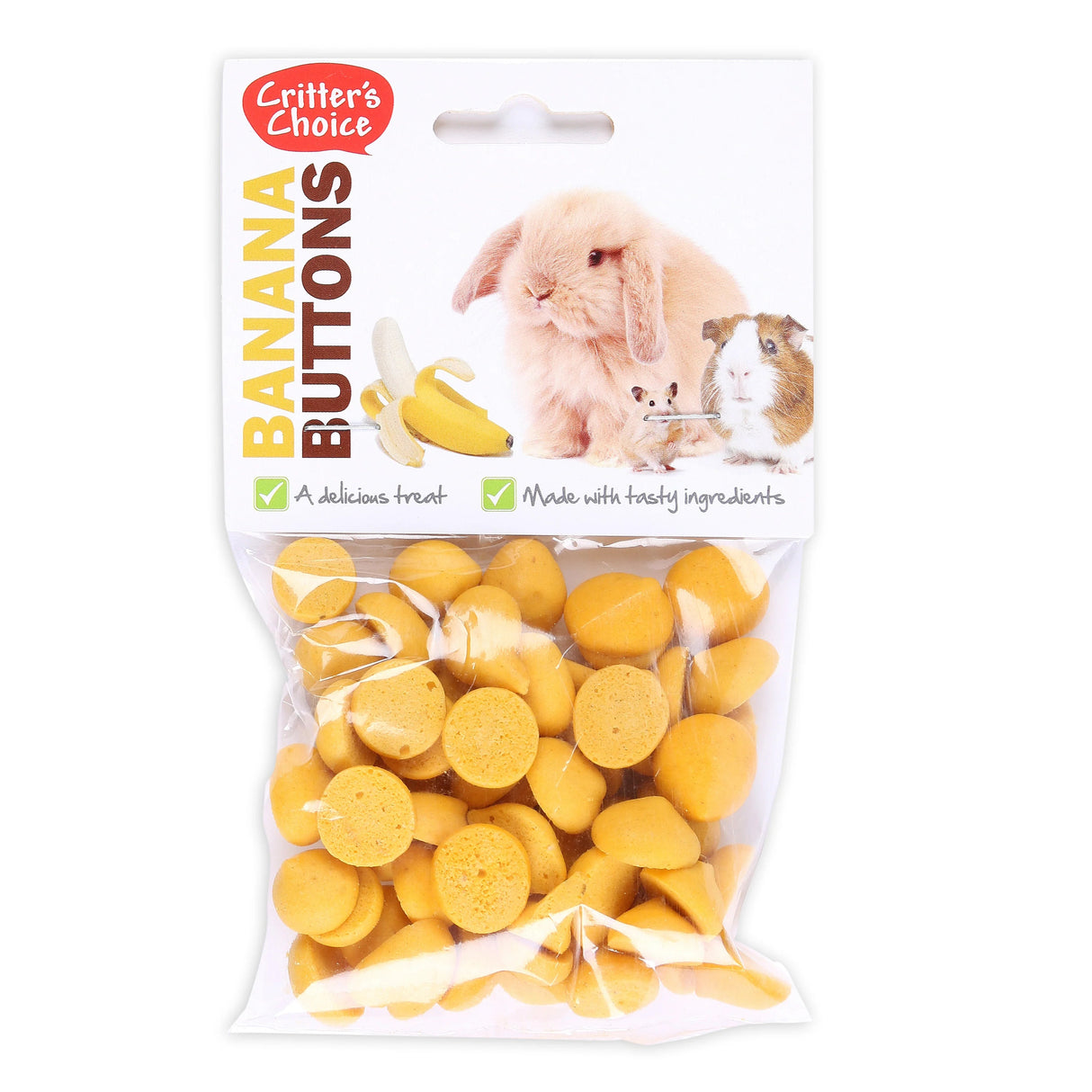 Critter's Choice Banana Buttons 40g Happy Pet 