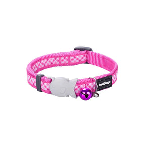 Red Dingo Gingham Hot Pink Breakaway Cat Collar XS 20–32cm Cat Collars Red Dingo 