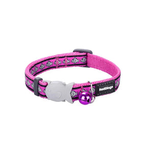 Red Dingo Cat Collar Reflective Fish Hot Pink XS Red Dingo 
