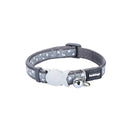 Red Dingo Cat Collar Design Stars White on Cool Grey XS Red Dingo 