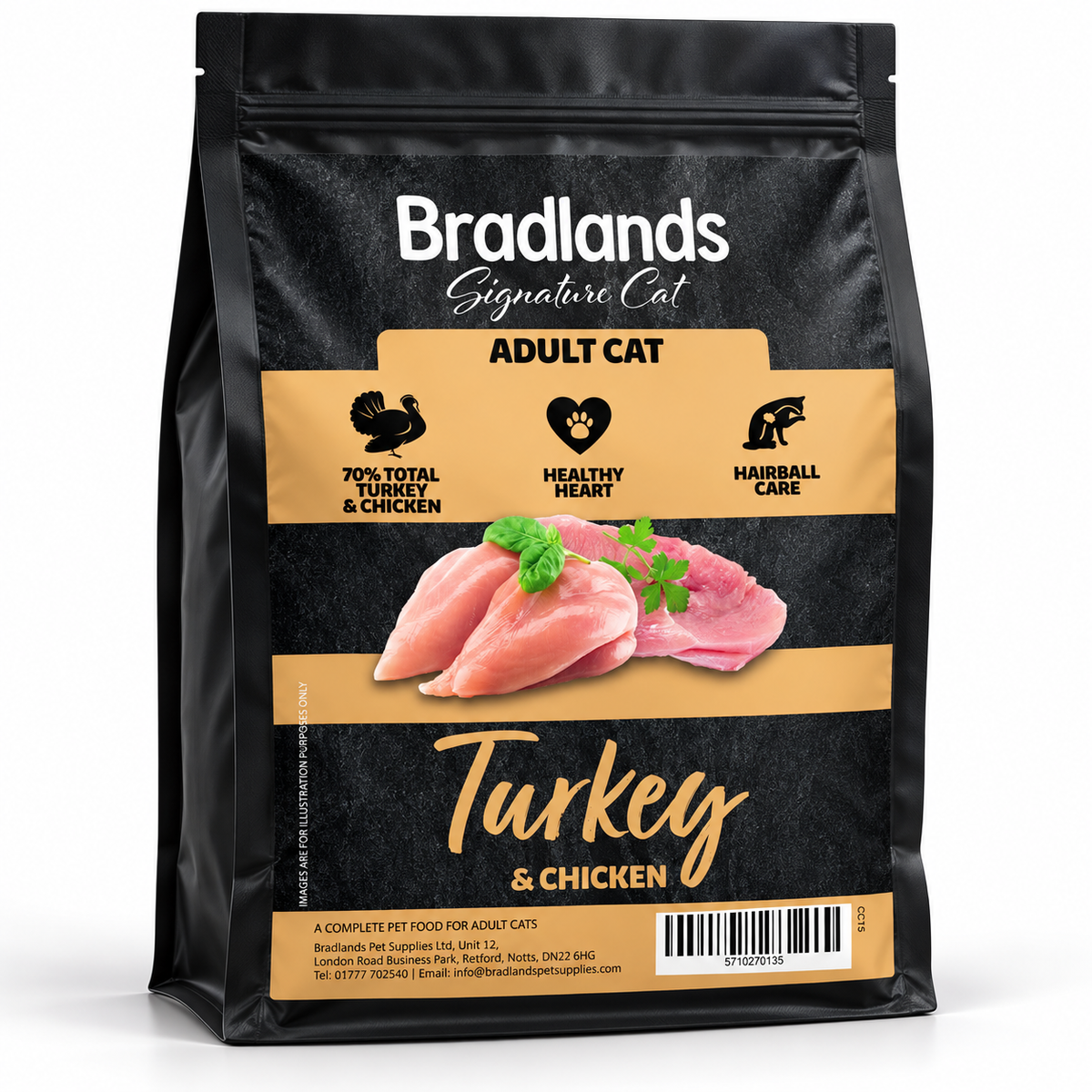 Bradlands Signature Cat Food Turkey & Chicken 1.5kg