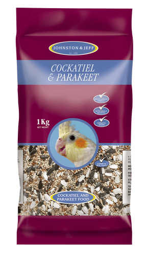 Johnston & Jeff Cockatiel & Big Parakeet Seed Mix 1kg Bird Food Johnston & Jeff 