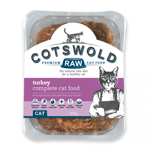Cotswold Raw Cat Food Turkey Complete 500g Cotswold Raw 