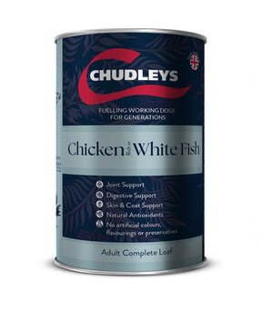 Chudleys Tin Rich in Chicken & White Fish 395g Chudleys 