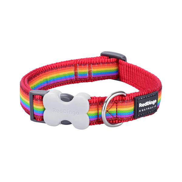 Red Dingo Dog Collar Rainbow Collar Red Dingo 