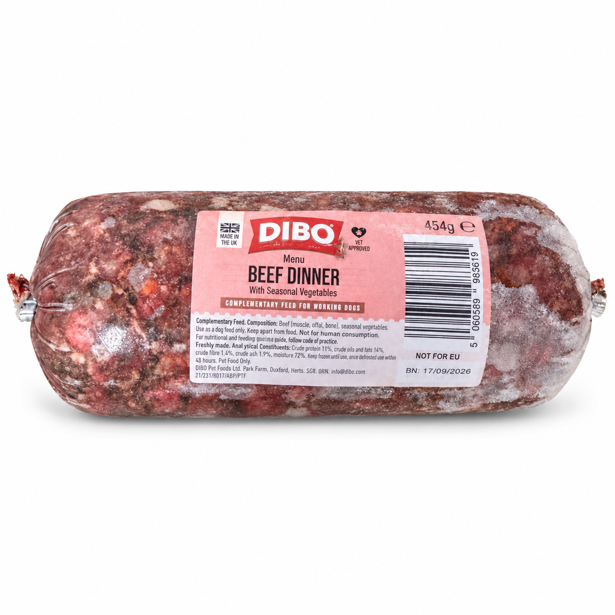 DIBO (Bulmer) Menu Beef Dinner with Veg 454g