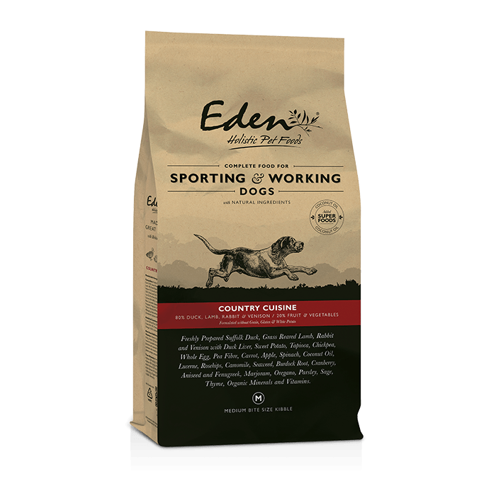 Eden 80/20 Country Cuisine Sporting & Working Dog Food 15kg (Medium Kibble) Dry Dog Food Eden 