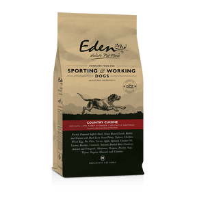 Eden 80/20 Country Cuisine Sporting & Working Dog Food 15kg (Medium Kibble) Dry Dog Food Eden 