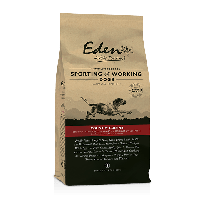 Eden 80/20 Country Cuisine Sporting & Working Dog Food 15kg (Small Kibble) Dry Dog Food Eden 