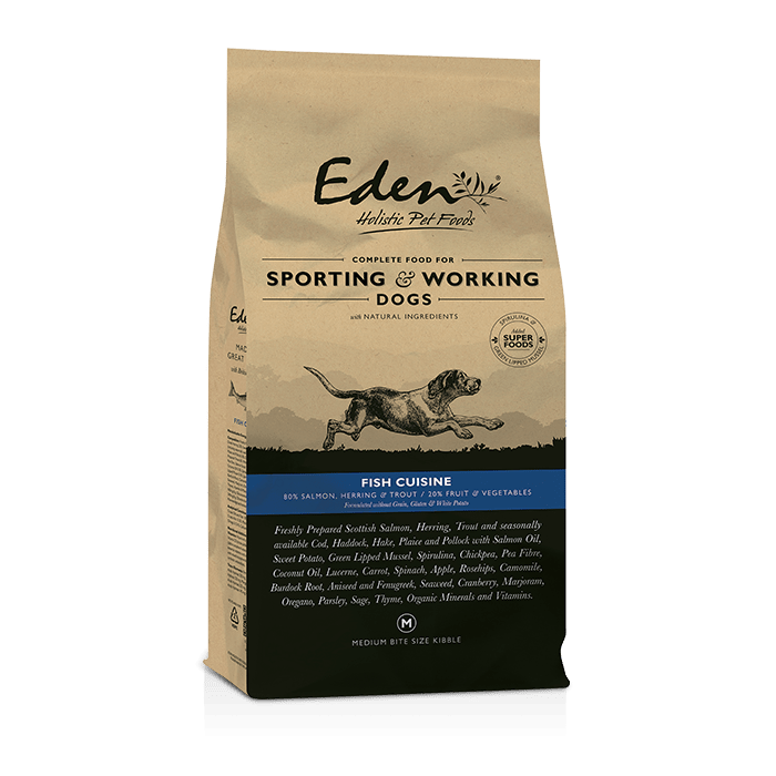 Eden 80/20 Fish Cuisine Sporting & Working Dog Food 15kg (Medium Kibble) Dry Dog Food Eden 