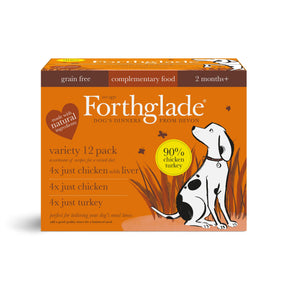 Forthglade Just Poultry Grain Free Wet Dog Food 12 x 395g Wet Dog Food Forthglade 