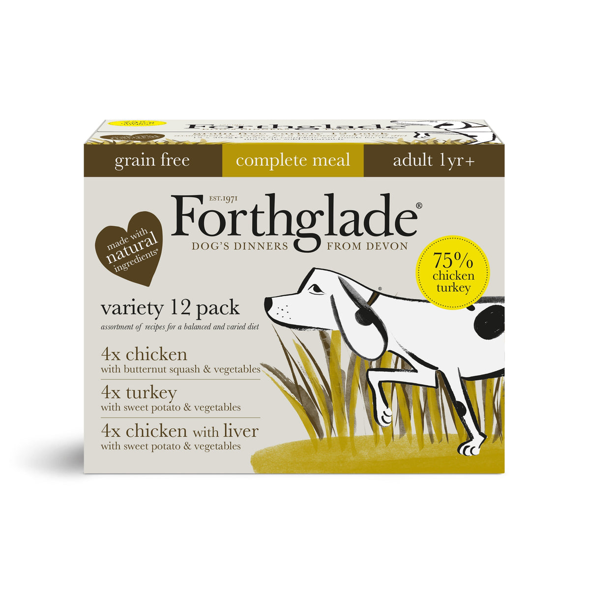 Forthglade Complete Grain Free Poultry Wet Dog Food 12 x 395g Wet Dog Food Forthglade 
