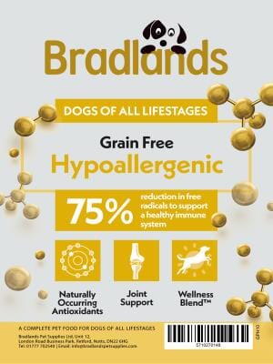 Bradlands Peptide+ Hypoallergenic Healthy Living Dog Food – Hydrolysed Salmon 1.5kg Bradlands 