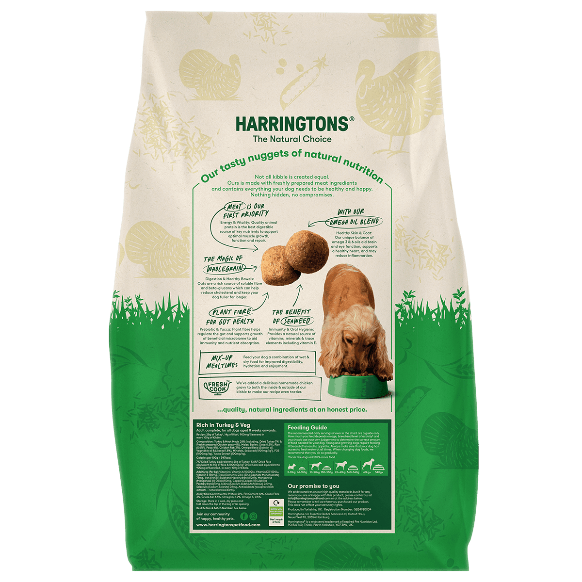 Harringtons Turkey & Veg Adult Dry Dog Food 15kg Dry Dog Food Harringtons 