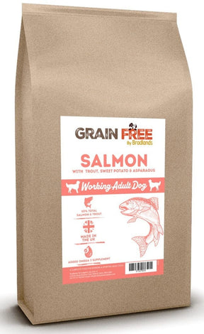 Bradlands Grain Free Working Salmon 15kg Dry Dog Food Bradlands 