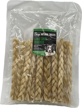 K9 Chew Lamb Skin Braided 250g K9 Chew 