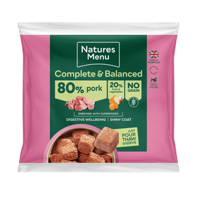 Natures Menu 80/20 Pork Raw Dog Food Nuggets 1kg Raw Dog Food Natures Menu 