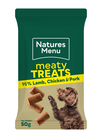 Natures Menu Chicken & Lamb Meaty Training Treats for Dogs 50g Dog Treats Natures Menu 