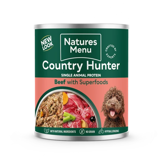 Natures Menu Country Hunter Beef Can 600g Wet Dog Food Natures Menu 