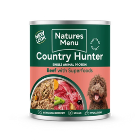 Natures Menu Country Hunter Beef Can 600g Wet Dog Food Natures Menu 