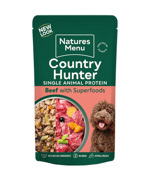 Natures Menu Country Hunter Beef Pouch 150g Wet Dog Food Natures Menu 
