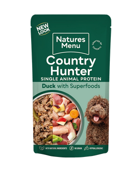 Natures Menu Country Hunter Duck Pouch 150g Wet Dog Food Natures Menu 