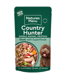 Natures Menu Country Hunter Duck Pouch 150g Wet Dog Food Natures Menu 