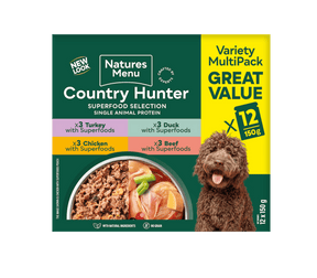 Natures Menu Country Hunter Superfood Selection Wet Dog Food 12 x 150g Wet Dog Food Natures Menu 