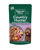 Natures Menu Country Hunter Turkey Pouch 150g Wet Dog Food Natures Menu 