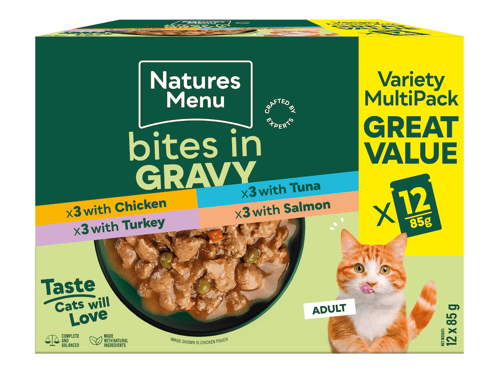 Natures Menu Cat Bites in Gravy Multipack 12 x 85g Wet Cat Food Natures Menu 