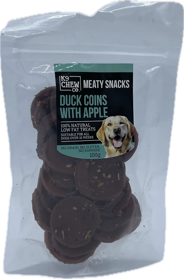 K9 Chew Duck Coins with Apple 100g K9 Chew 