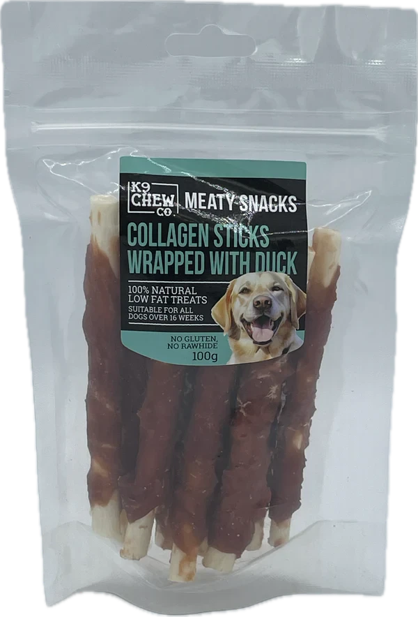 K9 Chew Collagen Wrapped With Duck Stick 5` 100G K9 Chew 