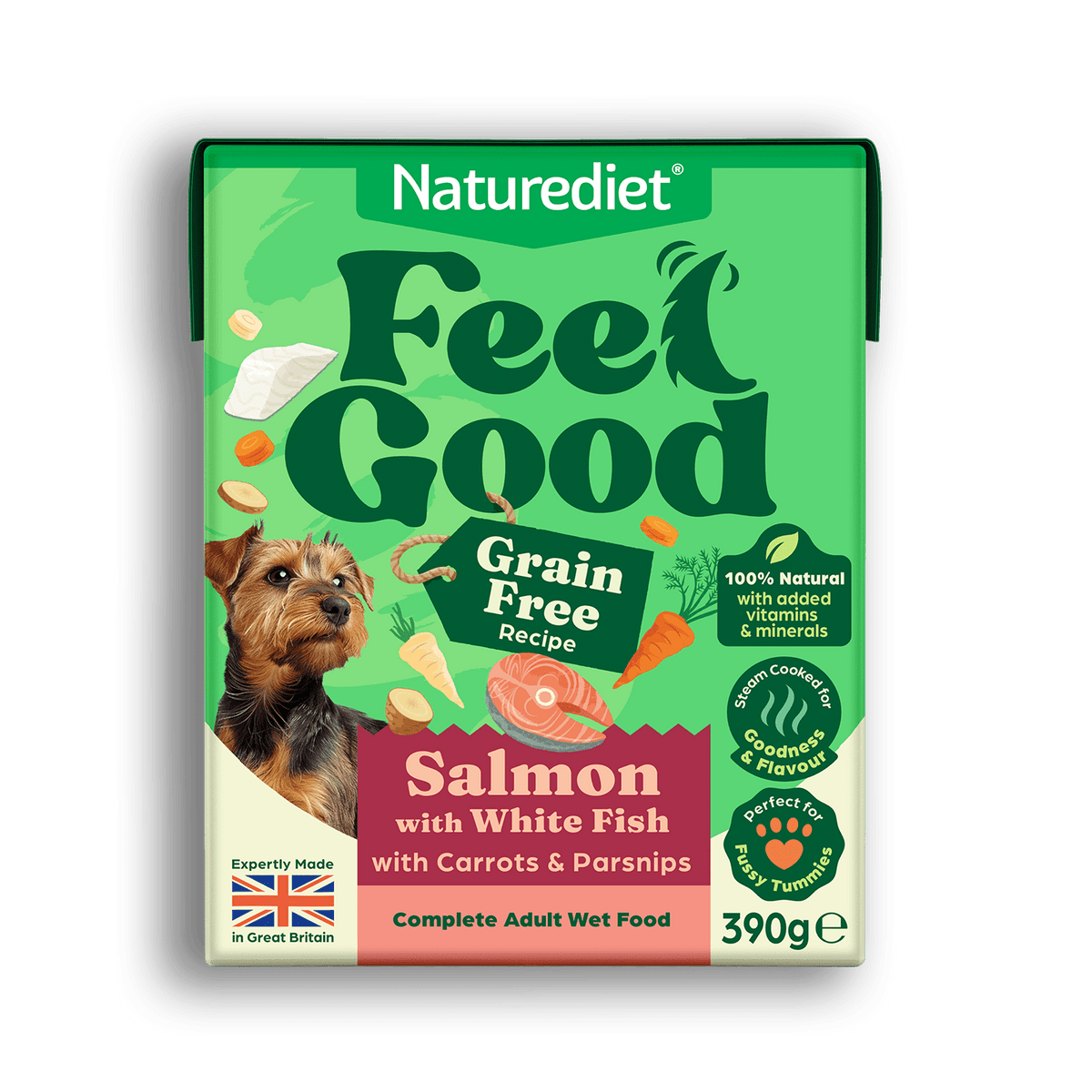 Naturediet Feel Good Grain Free Salmon Wet Dog Food 390g Wet Dog Food Naturediet 