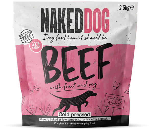 Naked Dog Cold Pressed Chicken Beef 2.5kg Naked Dog 