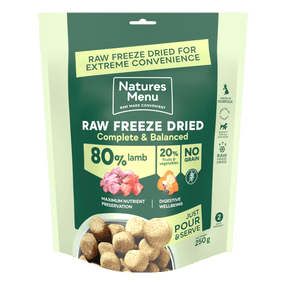 Natures Menu Lamb Freeze Dried Dog Food 250g Dry Dog Food Natures Menu 