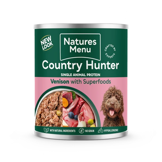 Natures Menu Country Hunter Venison/Blueberry 600g Wet Dog Food Natures Menu 