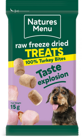 Natures Menu Freeze Dried Bites Turkey 15g Natures Menu 