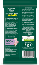 Natures Menu Freeze Dried Bites Turkey 15g Natures Menu 