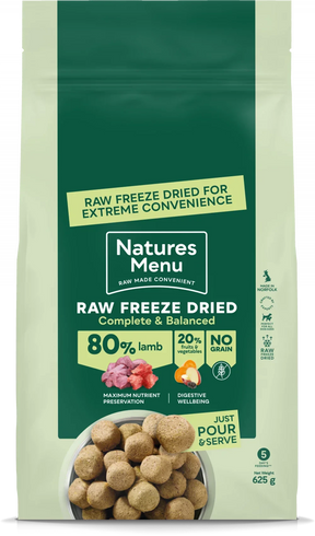 Natures Menu Freeze Dried Lamb 625g Natures Menu 