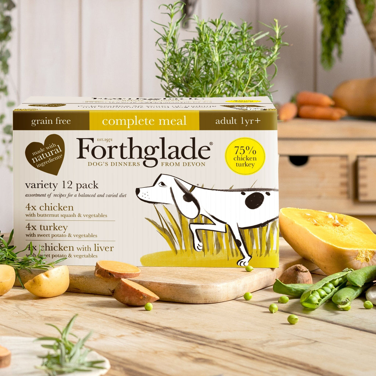 Forthglade Complete Grain Free Poultry Wet Dog Food 12 x 395g Wet Dog Food Forthglade 