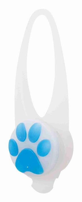 Trixie Paw Print Dog Collar Flasher 8cm White Dog Safety Lights Trixie 