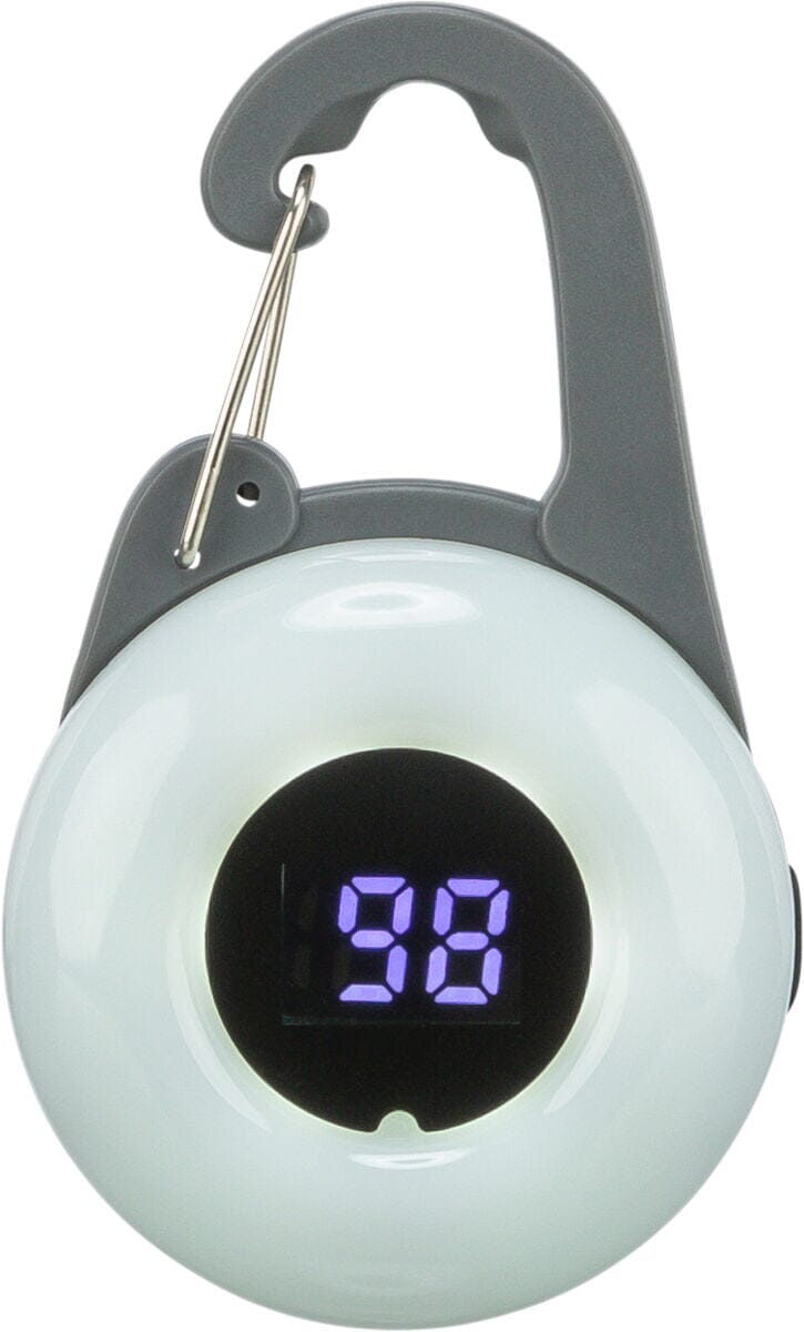 Trixie USB Dog Flasher with Battery Display Graphite Dog Safety Lights Trixie 