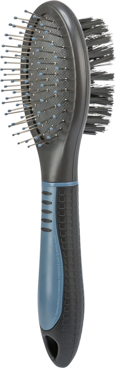 Trixie Brush Double Sided Dark 5 x 19cm Grey/Blue