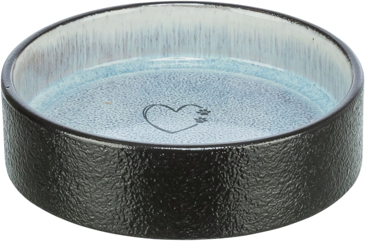 Trixie Black Ceramic Cat Bowl with Coloured Interior 200ml, 12cm Cat Bowls Trixie 