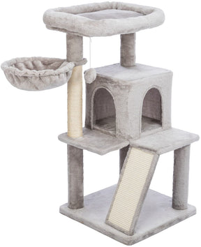 Trixie Pepito Cat Tree with Hammock Grey 98cm Cat Trees Trixie 